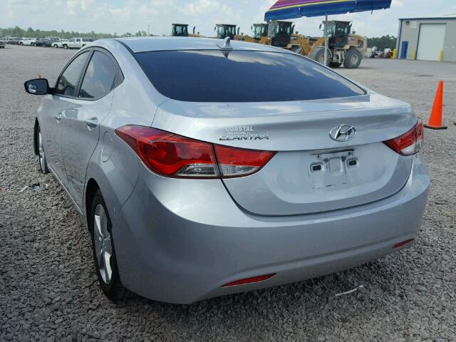 KMHDH4AE5BU147661 - 2011 HYUNDAI ELANTRA GL SILVER photo 3