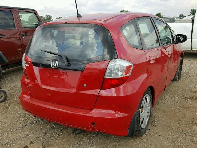 JHMGE88289S044381 - 2009 HONDA FIT RED photo 4