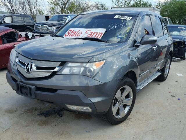 2HNYD28877H521987 - 2007 ACURA MDX GRAY photo 2