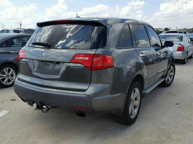 2HNYD28877H521987 - 2007 ACURA MDX GRAY photo 4