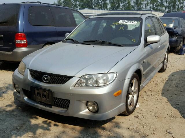 JM1BJ245821606375 - 2002 MAZDA PROTEGE PR SILVER photo 2