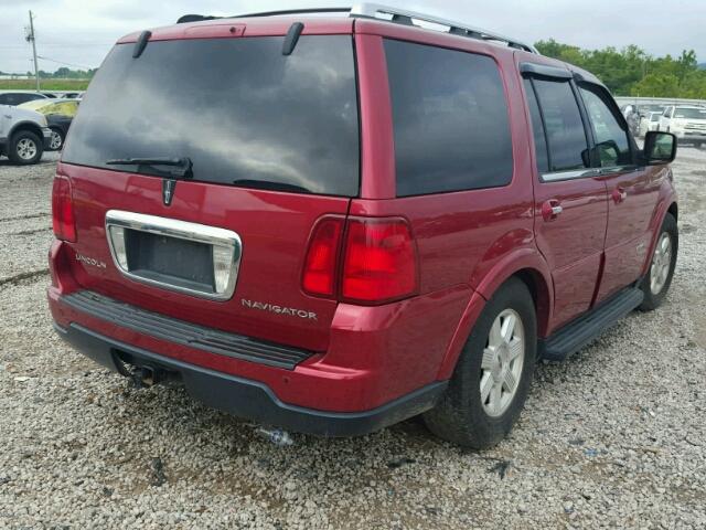 5LMFU28595LJ20713 - 2005 LINCOLN NAVIGATOR RED photo 4