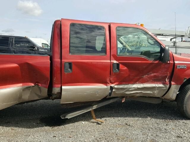 1FTWW33F82EC60839 - 2002 FORD F350 SUPER BURGUNDY photo 10