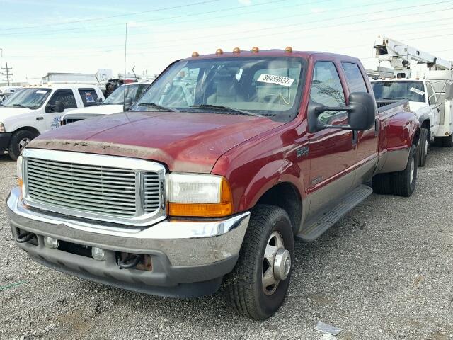 1FTWW33F82EC60839 - 2002 FORD F350 SUPER BURGUNDY photo 2