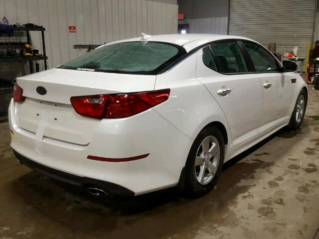 KNAGM4A70F5652874 - 2015 KIA OPTIMA LX WHITE photo 4