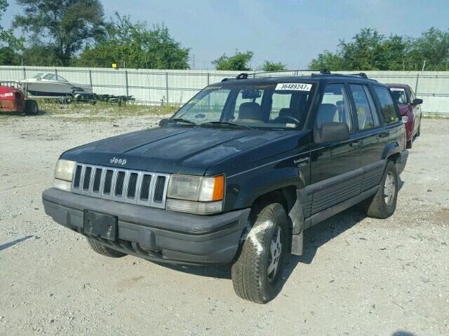 1J4GZ58S1SC762577 - 1995 JEEP GRAND CHER GREEN photo 2