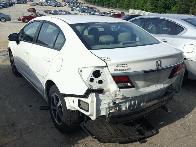 19XFB2F78FE017374 - 2015 HONDA CIVIC SE WHITE photo 3