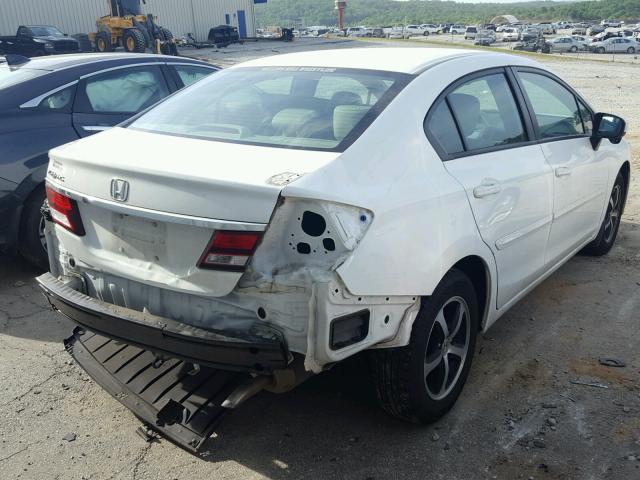 19XFB2F78FE017374 - 2015 HONDA CIVIC SE WHITE photo 4