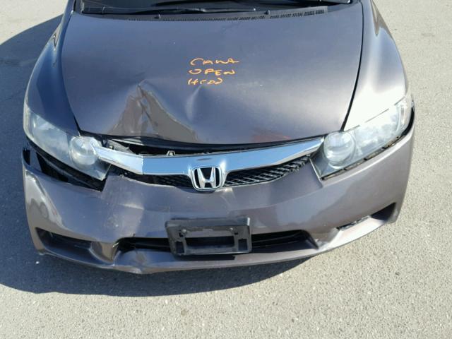 19XFA1F60AE033307 - 2010 HONDA CIVIC Մոխրագույն լուսանկար 9