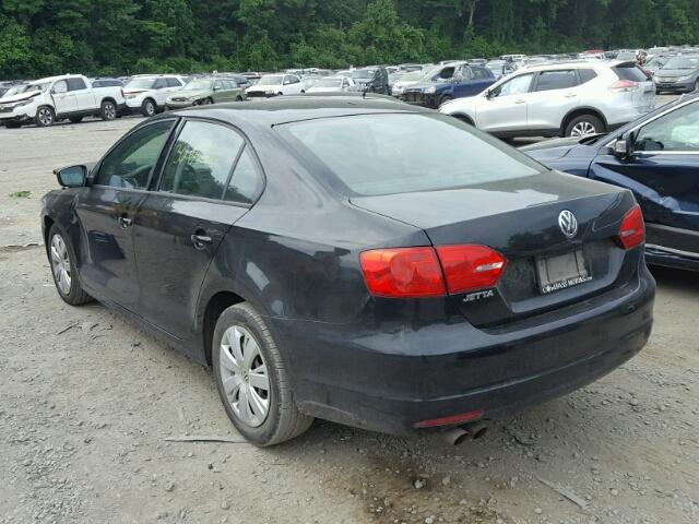 3VW1K7AJ2CM353420 - 2012 VOLKSWAGEN JETTA BASE 黑色 照片 3