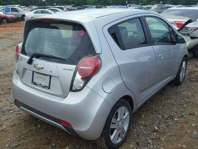 KL8CD6S93EC412895 - 2014 CHEVROLET SPARK 1LT SILVER photo 4