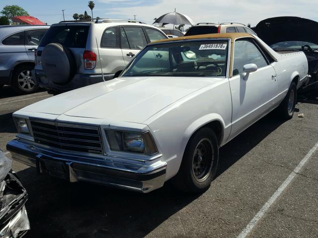 00001W80H9Z407382 - 1979 CHEVROLET EL CAMINO WHITE photo 2