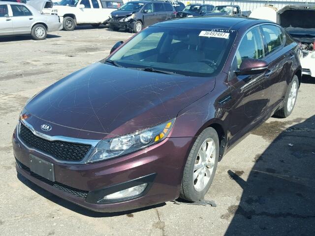 5XXGN4A74DG144173 - 2013 KIA OPTIMA EX BURGUNDY photo 2