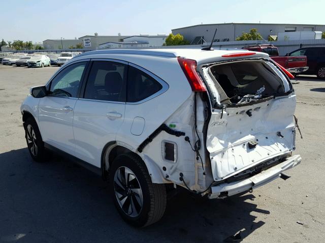 5J6RM3H92FL020512 - 2015 HONDA CR-V TOURI WHITE photo 3