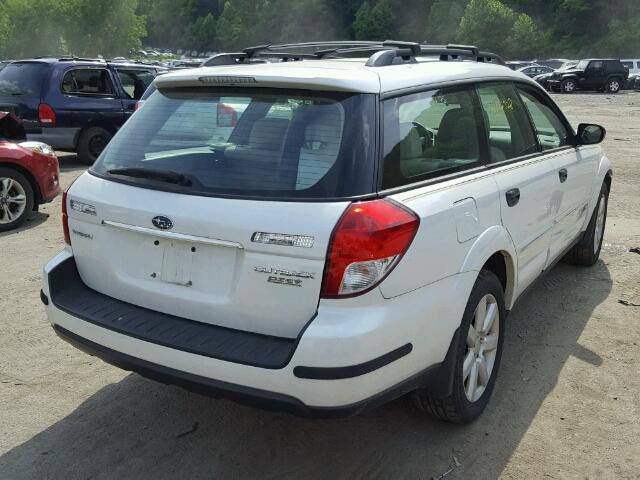 4S4BP61C487365845 - 2008 SUBARU OUTBACK 2. WHITE photo 4