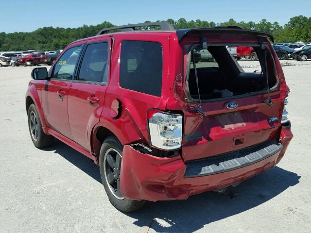 1FMCU0DG8AKD24761 - 2010 FORD ESCAPE XLT RED photo 3