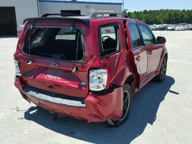 1FMCU0DG8AKD24761 - 2010 FORD ESCAPE XLT RED photo 4