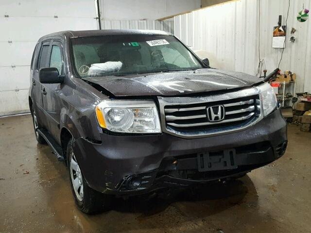 5FNYF4H26CB005126 - 2012 HONDA PILOT LX BROWN photo 1