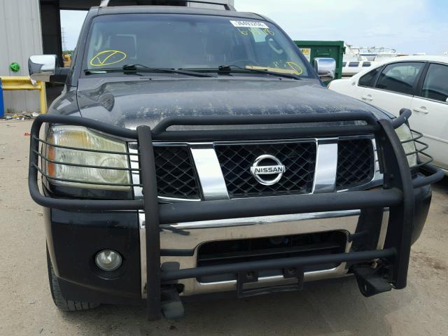 5N1BA08C27N708070 - 2007 NISSAN ARMADA SE BLACK photo 9