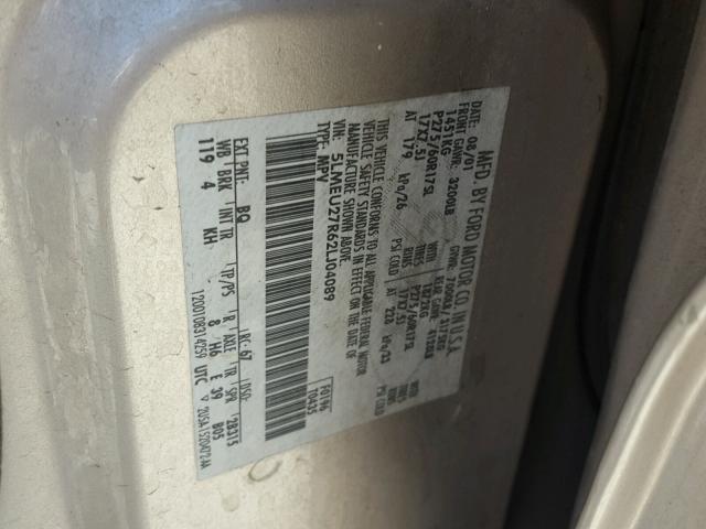 5LMEU27R62LJ04089 - 2002 LINCOLN NAVIGATOR BEIGE photo 10