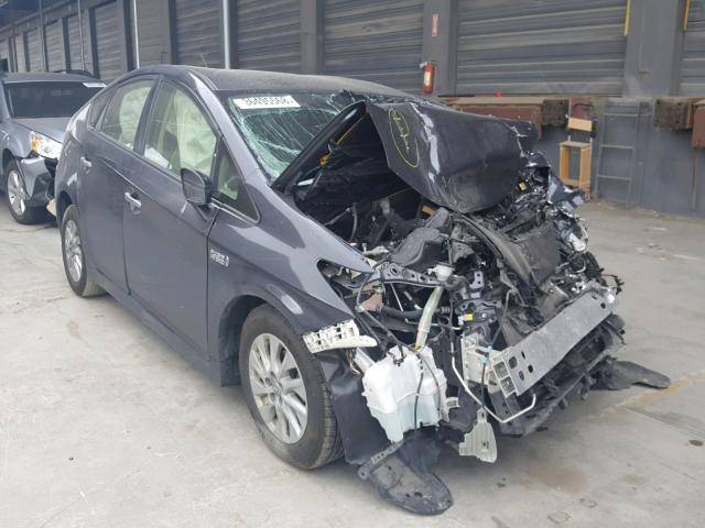 JTDKN3DP1F3069726 - 2015 TOYOTA PRIUS PLUG GRAY photo 1