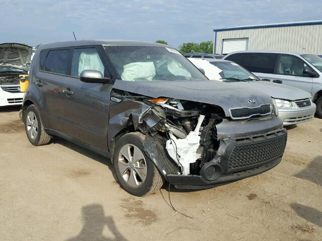 KNDJN2A25F7183624 - 2015 KIA SOUL GRAY photo 1