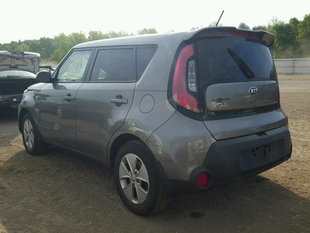 KNDJN2A25F7183624 - 2015 KIA SOUL GRAY photo 3