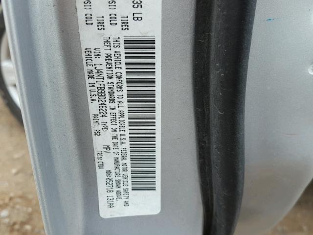 1J4NT1FB9BD246224 - 2011 JEEP COMPASS SP SILVER photo 10