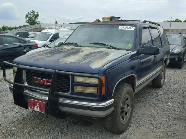 1GKEK13R9VJ757761 - 1997 GMC YUKON BLUE photo 2