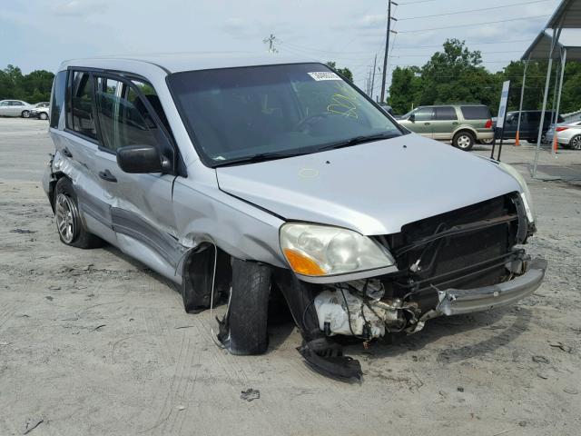 2HKYF18164H541986 - 2004 HONDA PILOT LX SILVER photo 1