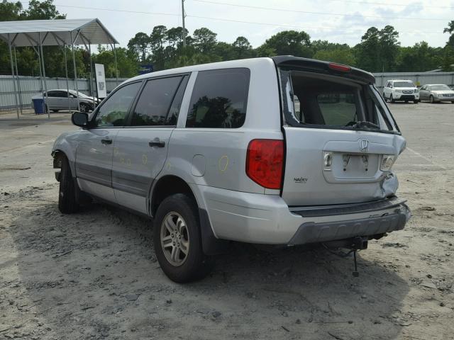 2HKYF18164H541986 - 2004 HONDA PILOT LX SILVER photo 3