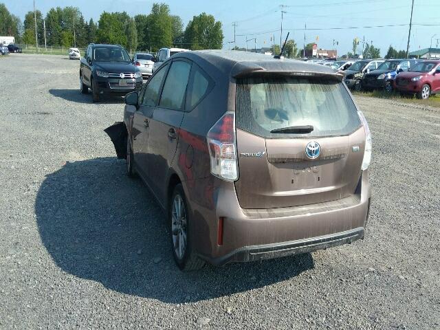 JTDZN3EU1FJ025580 - 2015 TOYOTA PRIUS V BROWN photo 3