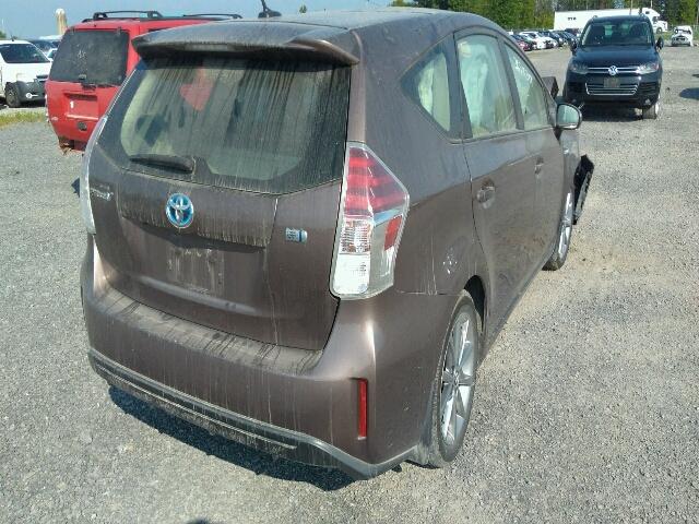 JTDZN3EU1FJ025580 - 2015 TOYOTA PRIUS V BROWN photo 4