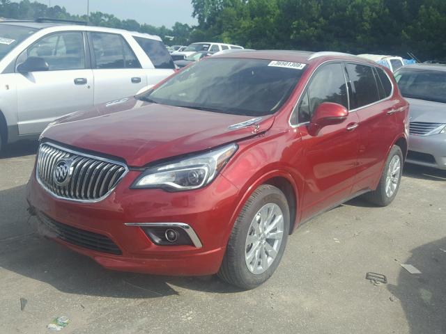 LRBFXBSAXHD019326 - 2017 BUICK ENVISION E RED photo 2