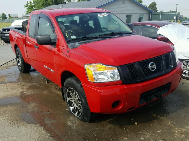 1N6AA0CH4BN324655 - 2011 NISSAN TITAN S RED photo 1