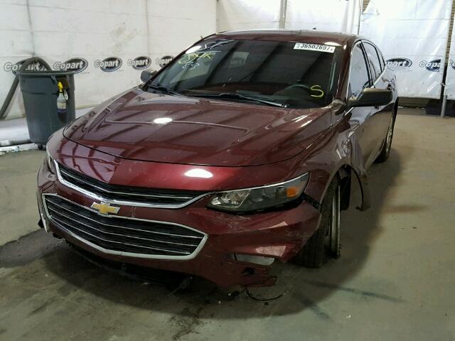 1G1ZB5ST5GF276194 - 2016 CHEVROLET MALIBU BURGUNDY photo 2