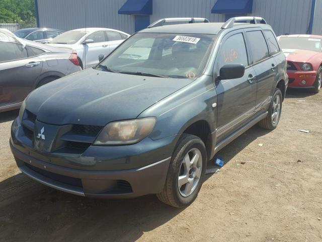 JA4LX31G53U076651 - 2003 MITSUBISHI OUTLANDER GREEN photo 2