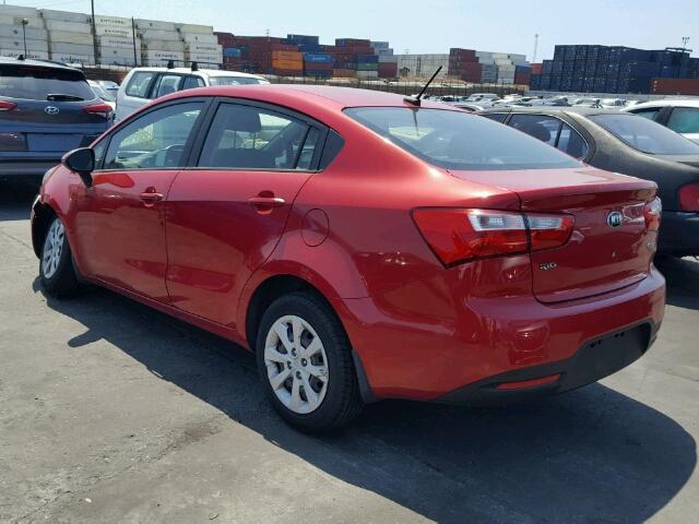 KNADN4A35D6162984 - 2013 KIA RIO EX RED photo 3