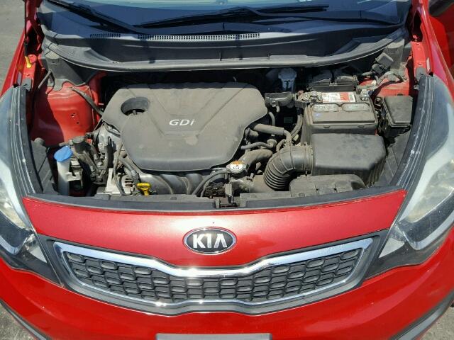 KNADN4A35D6162984 - 2013 KIA RIO EX RED photo 7