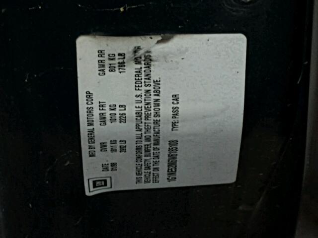 1G1NE52M6W6185108 - 1998 CHEVROLET MALIBU LS მწვანე ფოტო 10