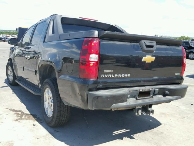 3GNMCEE01CG145408 - 2012 CHEVROLET AVALANCHE BLACK photo 3