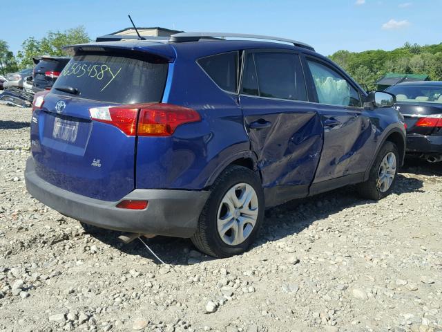 2T3BFREV9FW256433 - 2015 TOYOTA RAV4 LE BLUE photo 4