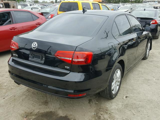 3VWLA7AJ2FM234945 - 2015 VOLKSWAGEN JETTA TDI BLACK photo 4