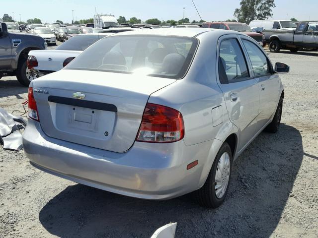 KL1TD56646B547223 - 2006 CHEVROLET AVEO BASE Күміс фото 4