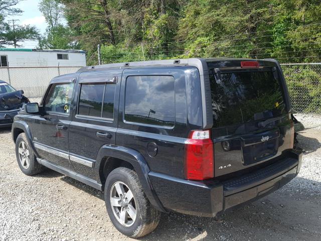 1J8HG48K56C273222 - 2006 JEEP COMMANDER BLACK photo 3