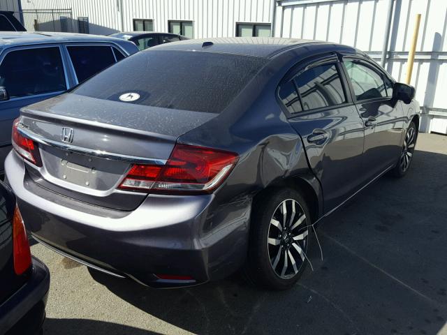 2HGFB2F96FH534986 - 2015 HONDA CIVIC EXL GRAY photo 4