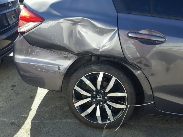 2HGFB2F96FH534986 - 2015 HONDA CIVIC EXL GRAY photo 9