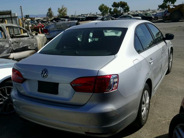 3VW2K7AJ7EM237377 - 2014 VOLKSWAGEN JETTA BASE 灰色 照片 4