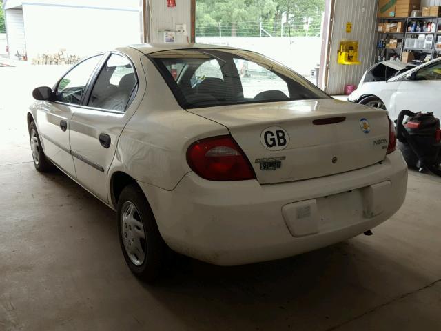 1B3ES26CX3D108170 - 2003 DODGE NEON SE WHITE photo 3