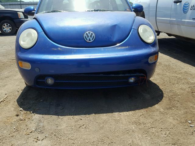 3VWCP21C02M411179 - 2002 VOLKSWAGEN NEW BEETLE ლურჯი ფოტო 9
